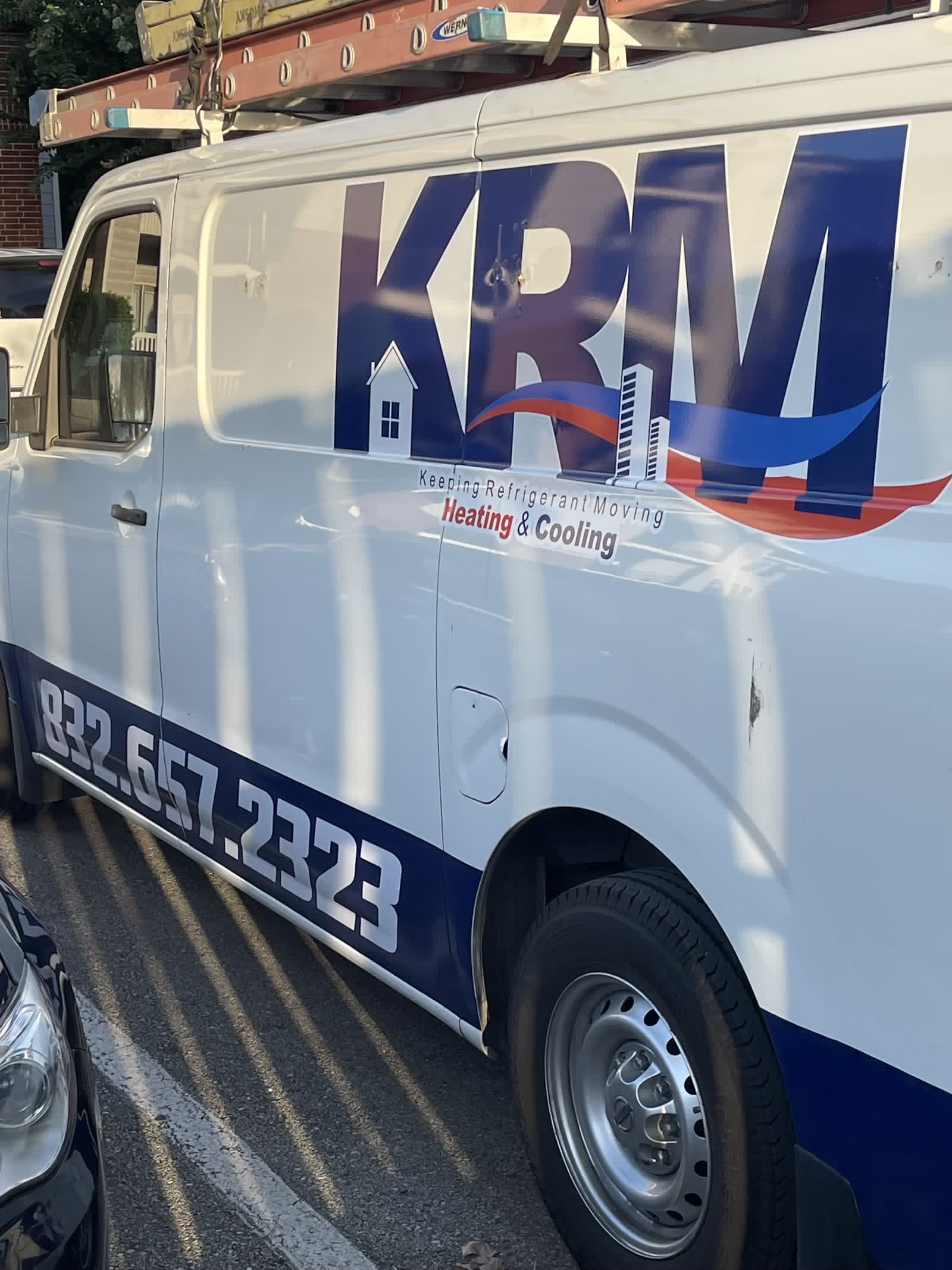 KRM heating and cooling service van